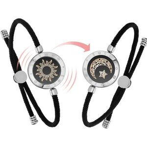TOTWOO Long Distance Touch Bracelets for Couples, Vibration & Light up for Love